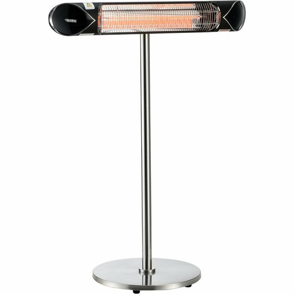 Global Industrial Infrared Patio Heater w/Remote Control, Free Standing, 1500W, 35-3/8inL 246722